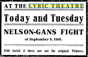 Lyric Theatre - Nov 1908